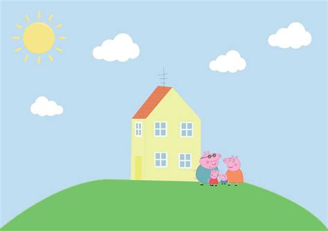 Peppa Pig House Wallpaper Discover more Birthday, Cartoon, Horror, pig famliy, Scary wallpapers ...