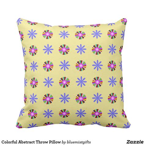 Colorful Abstract Throw Pillow Abstract Throw Pillow, Johnson, Unique ...