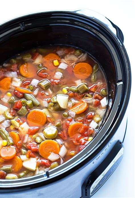 Easy Crock Pot Vegetable Soup | The Blond Cook