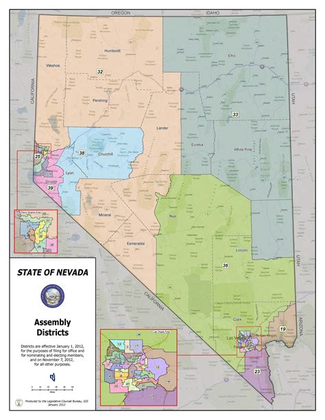 State redistricting information for Nevada