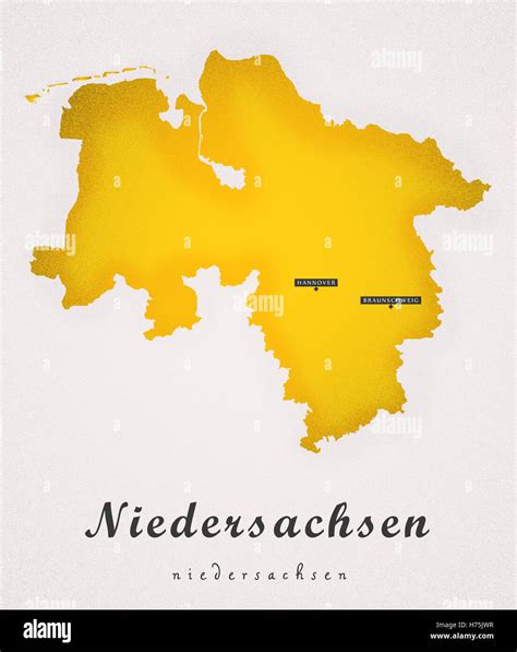 Niedersachsen administrative map hi-res stock photography and images - Alamy