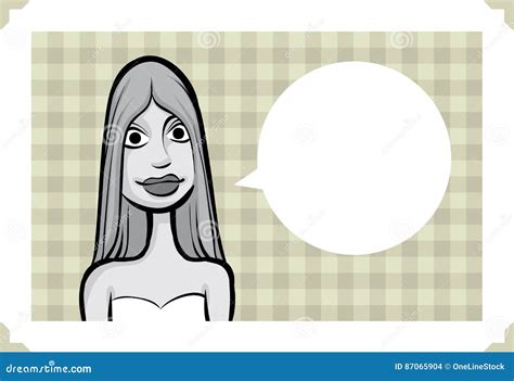 Greeting Card with Surprised Woman Stock Vector - Illustration of card, face: 87065904