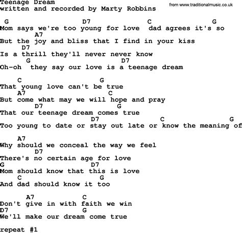 Teenage Dream Lyrics