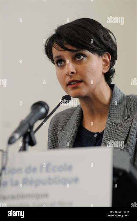 Najat Vallaud-Belkacem, French minister of Education, delivers speech ...