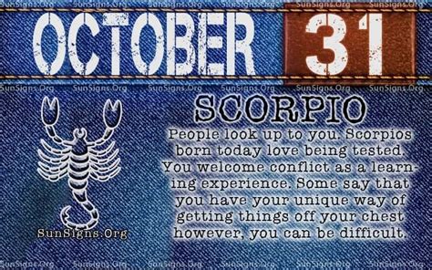 October 31 Zodiac Horoscope Birthday Personality - SunSigns.Org