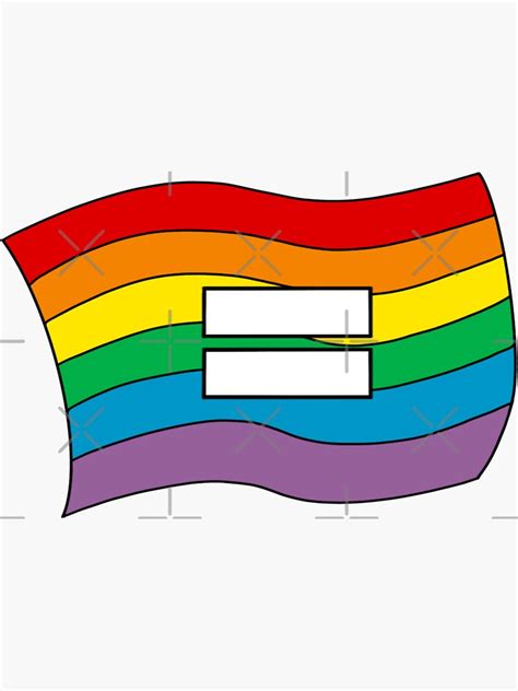 "Rainbow Equal Sign" Sticker for Sale by IvyKwanDesigns | Redbubble