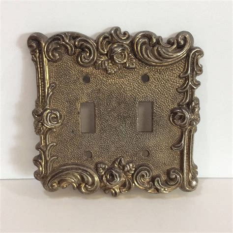 Light Switch Cover Brass Switch Plate Metal Switch Cover Gold Hollywood Regency Lightswitch ...