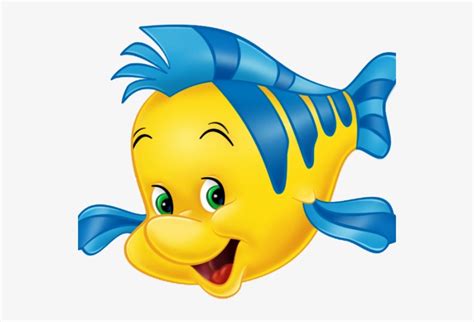 Download Little Mermaid Characters Png - Flounder Little Mermaid - HD ...