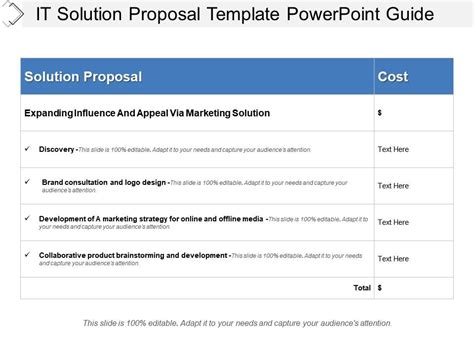 It Solution Proposal Template Powerpoint Guide | Presentation Graphics ...