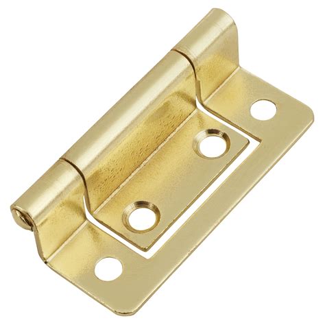 Cranked Type 2 Flush Hinge - 50mm - Brass Plated - Pack of 5 pairs | IronmongeryDirect | Same ...