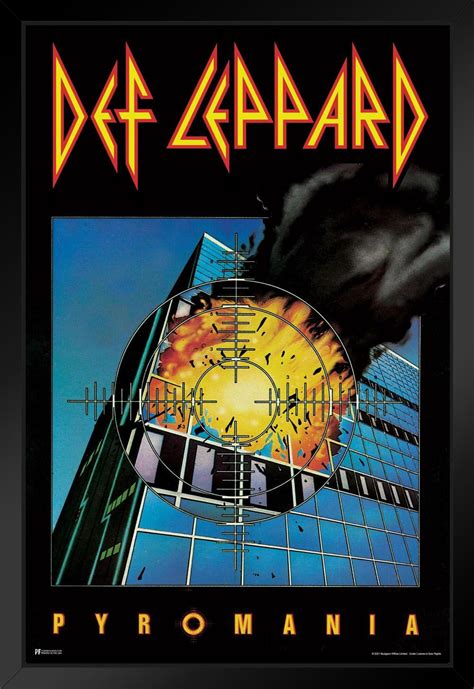 Def Leppard Pyromania Album Cover Heavy Metal Music Merchandise Retro Vintage 80s Aesthetic Rock ...