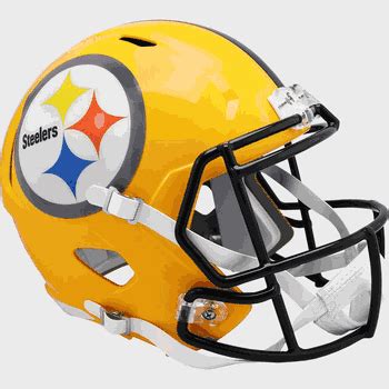 Pittsburgh Steelers Gold Speed Replica Full Size Throwback Helmet ...