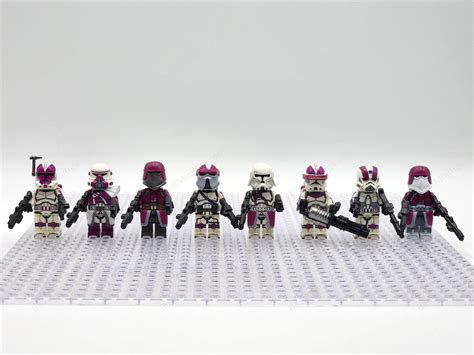 8pcs Star Wars Galactic Marines Commander Bacara Clone troopers Minifi - Best Minifigs