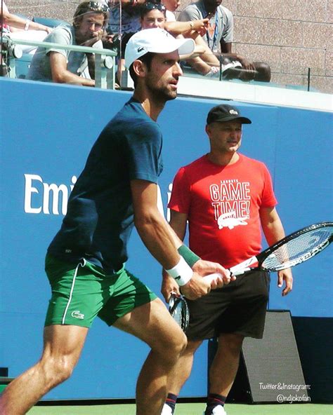 Novak Djokovic in Melbourne , Australia open 2019. Head graphene 360 tennis racquet . Lacoste ...