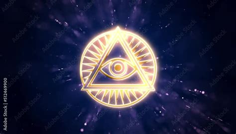 divine golden eye symbol of god, with an eye inside a triangle and ...