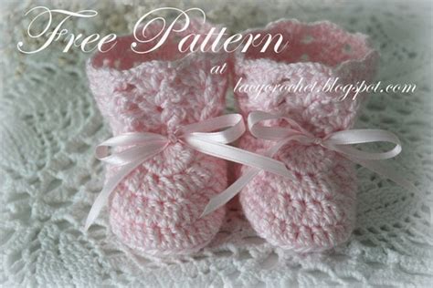 Lacy Crochet: Crochet Baby Booties, Size 0-6 Months, Free Pattern