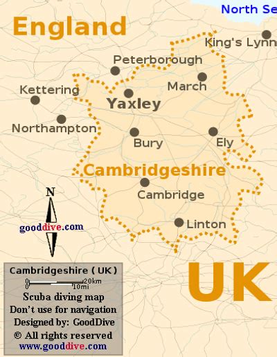 Cambridgeshire map - GoodDive.com