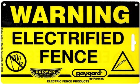 Electric Fence Warning Sign - ParmakUSA