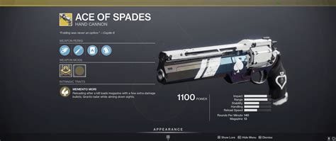 Everything You Need to Know About Ace of Spades in Destiny 2