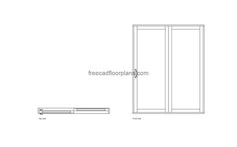 Sliding Glass Door - Free CAD Drawings