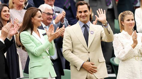 Roger Federer Returns To Wimbledon, Chats With Catherine, Princess of ...