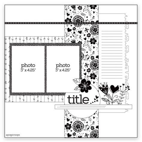 Pin by Redefined Kreative on 2 photos | Scrapbook sketches, Scrapbook ...