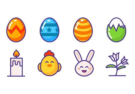 Free Easter Icons Vector 134014 Vector Art at Vecteezy