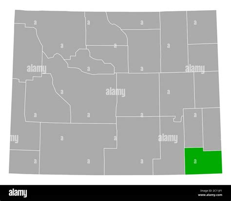 Map of Laramie in Wyoming Stock Photo - Alamy