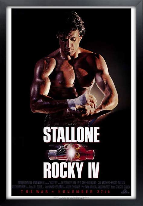 Rocky IV Movie Poster Framed and Ready to Hang. Rocky 4 - Etsy