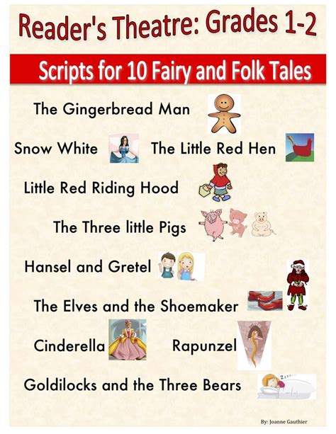 10 fairy tale reader's theatre scripts with parts for emergent, transitional and fluent readers ...