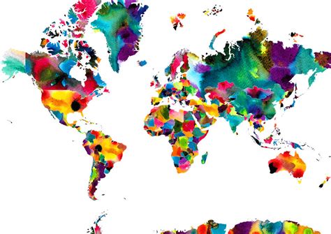 'World Map' Abstract Fine Art Giclée Print By Polly Taylor Designs | notonthehighstreet.com