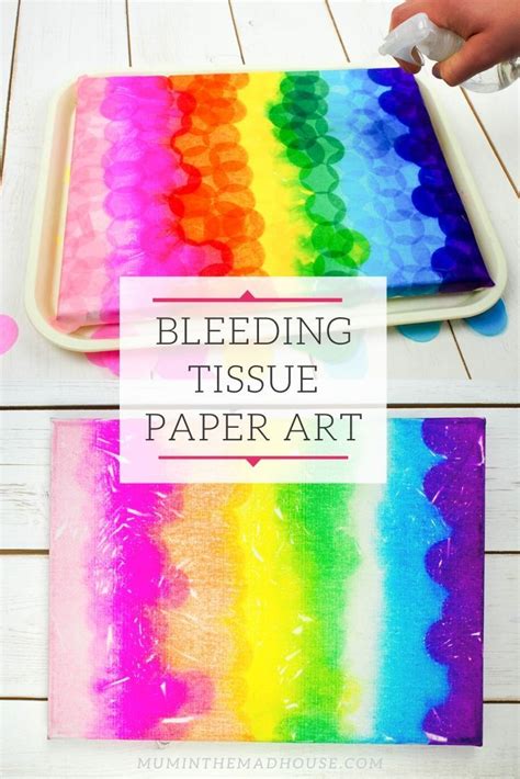 Bleeding Tissue Paper Canvas Art - Mum In The Madhouse Bleeding Tissue Paper Art, Tissue Paper ...