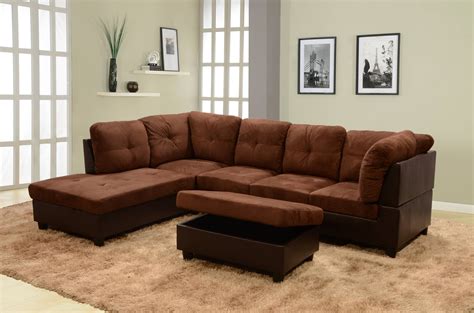 Raphael Sectional Sofa Left Facing with Ottoman, Multiple Colors ...