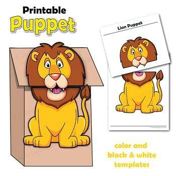 Image result for lion paper bag puppet template | Paper bag puppets, Lion craft, Puppets