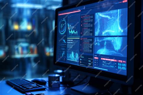 Premium AI Image | Hospital monitor system monitoring patient