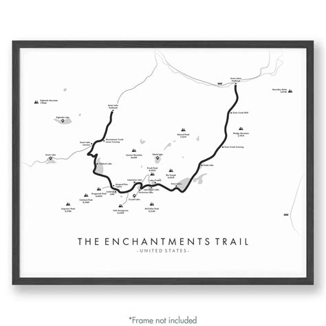 The Enchantments Trail Map | The Enchantments Trail Poster | Tell Your Trail