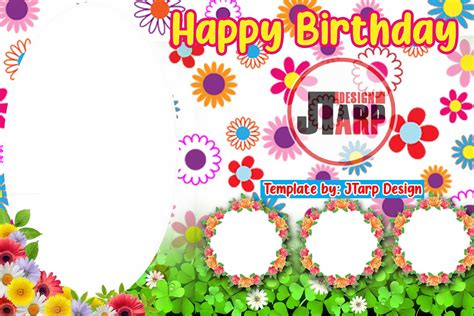 Birthday Tarpaulin Design, Flower Frame, Wordpress Theme, Flower Designs, Happy Birthday, Design ...