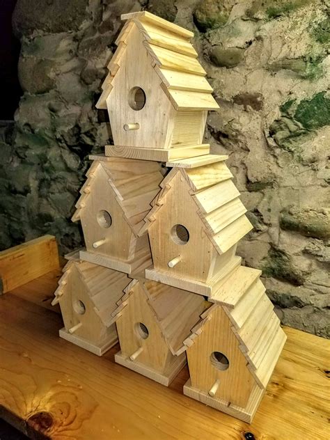 Wooden Birdhouse SIX Eastside Chickadee Houses - Etsy