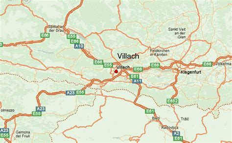 Map Of Villach Austria - Maps of the World