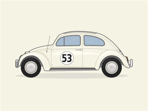 Herbie The Love Bug Illustration by Mike Saville on Dribbble