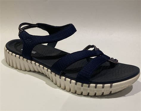 Skechers Womens Goga Mat Go Walk Smart Sandals Navy B… - Gem