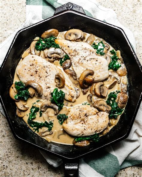 One Pan Creamy Dijon Mustard Mushroom Chicken · i am a food blog