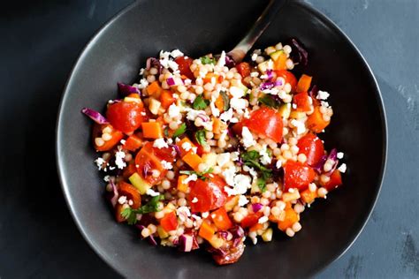 Spicy Israeli Couscous Salad - The Culinary Compass