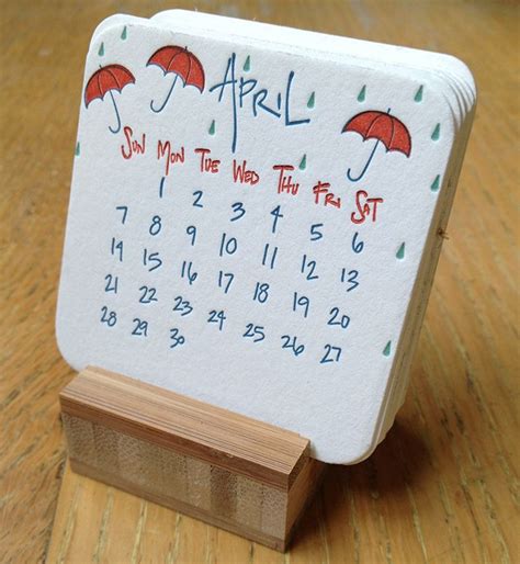 Mini Desk Calendar