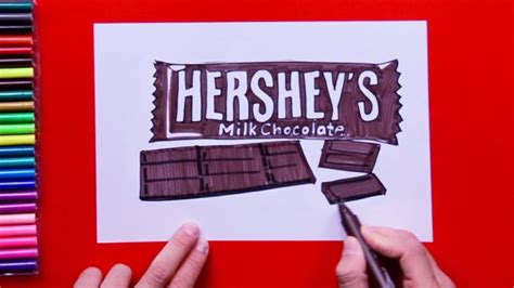 How to draw Hershey's Chocolate Bar - YouTube