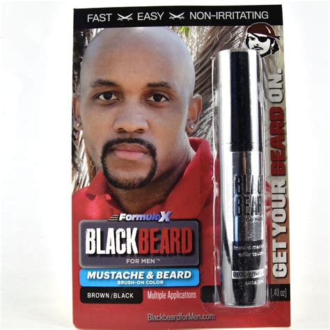 Blackbeard for Men Formula X Instant Mustache, Beard, Eyebrow and ...