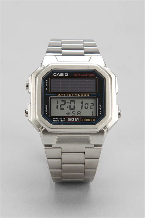 Casio Solar Watch in Silver for Men | Lyst