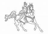 Free Coloring Pages Princess Riding Horse & Book For Kids sketch template