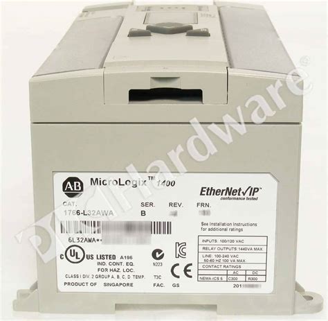 PLC Hardware: Allen-Bradley 1766-L32AWA MicroLogix 1400 PLC, 110/240V ...