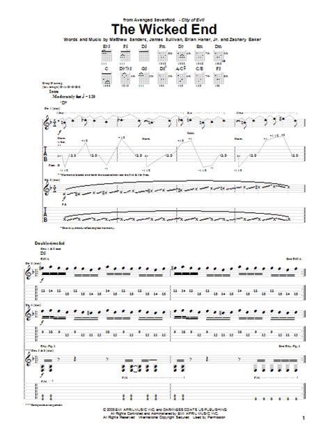 The Wicked End by Avenged Sevenfold - Guitar Tab - Guitar Instructor